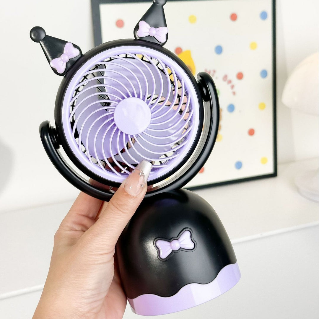 Ladies Portable Hand Fan with Cute Cat Ear Design Stornfield