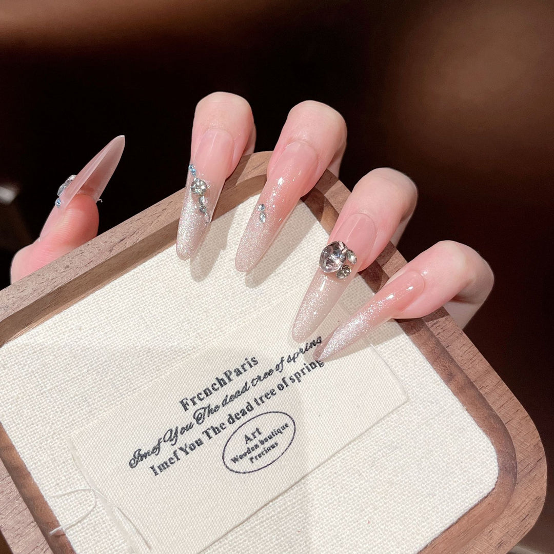 Luxury Rhinestone-Embellished Stiletto Press-On Nails Stornfield
