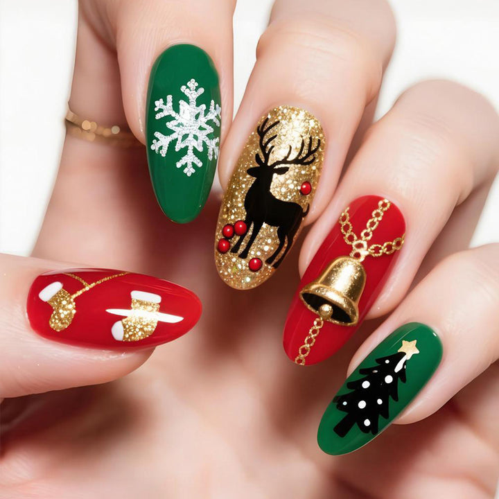 Festive Themed Press-On Nail Art Stornfield