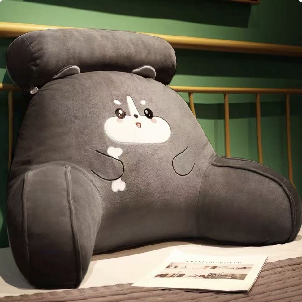 Plush back support cushion with unique vegetable design Stornfield