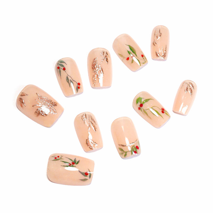 Artistic nail extensions with floral patterns Stornfield