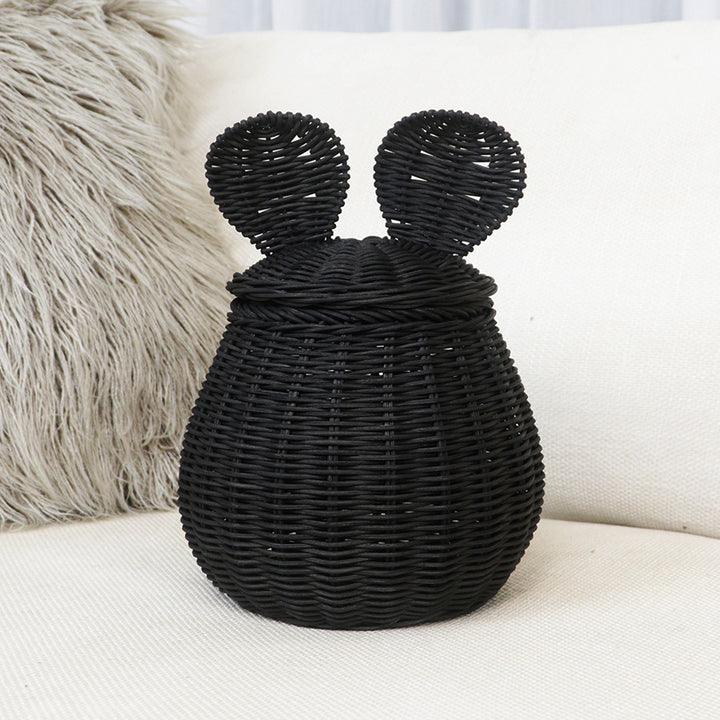Decorative Woven Storage Basket with Lid Stornfield