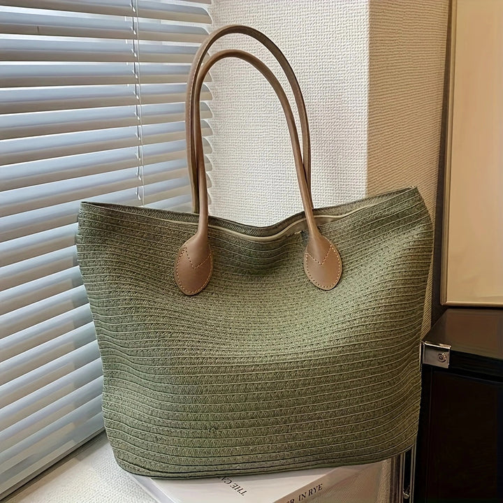 Spacious Tote Bag Made of Braided Natural Material Stornfield
