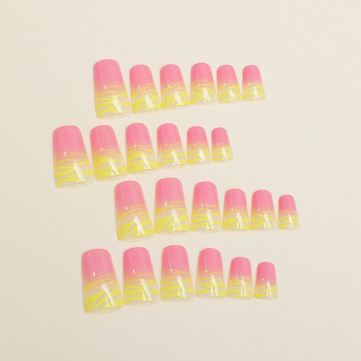 Artificial nail set with creative gradient Stornfield