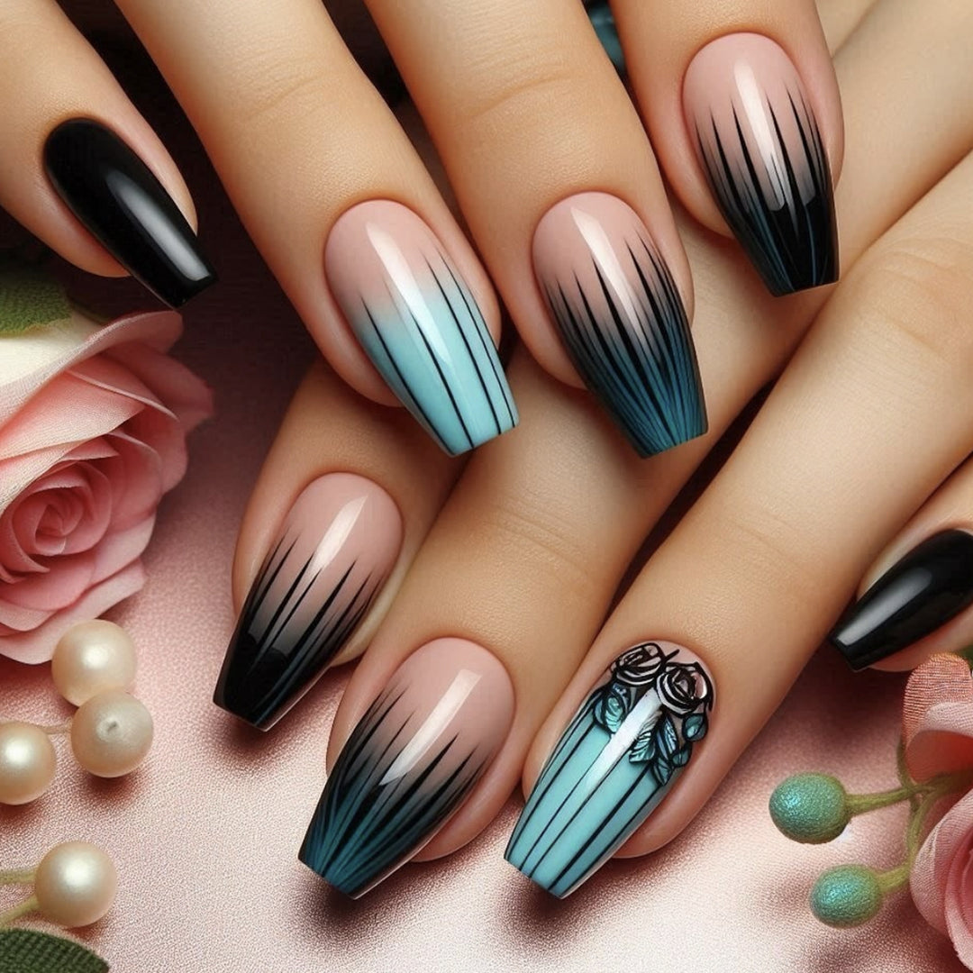 Ombre Gradient Acrylic Nail Art Stornfield