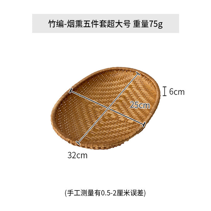 Women oval serving basket made of handwoven natural material Stornfield