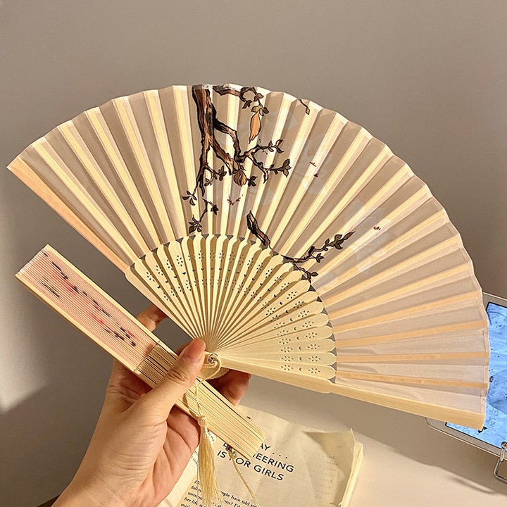 Handcrafted fan with elegant floral pattern Stornfield
