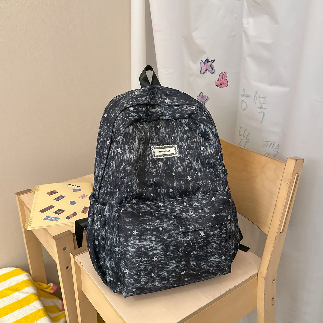 Star-Patterned Casual Backpack Stornfield