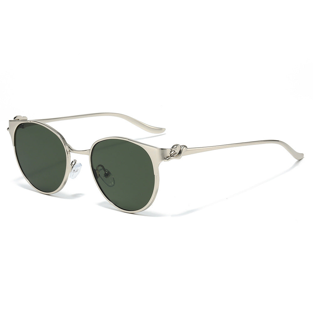 Elegant Cat-Eye Sunglasses with Decorative Gold Accents Stornfield
