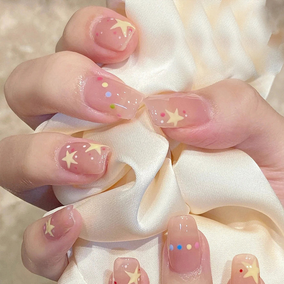 Artistic Star-Themed Press-On Nail Tips Stornfield