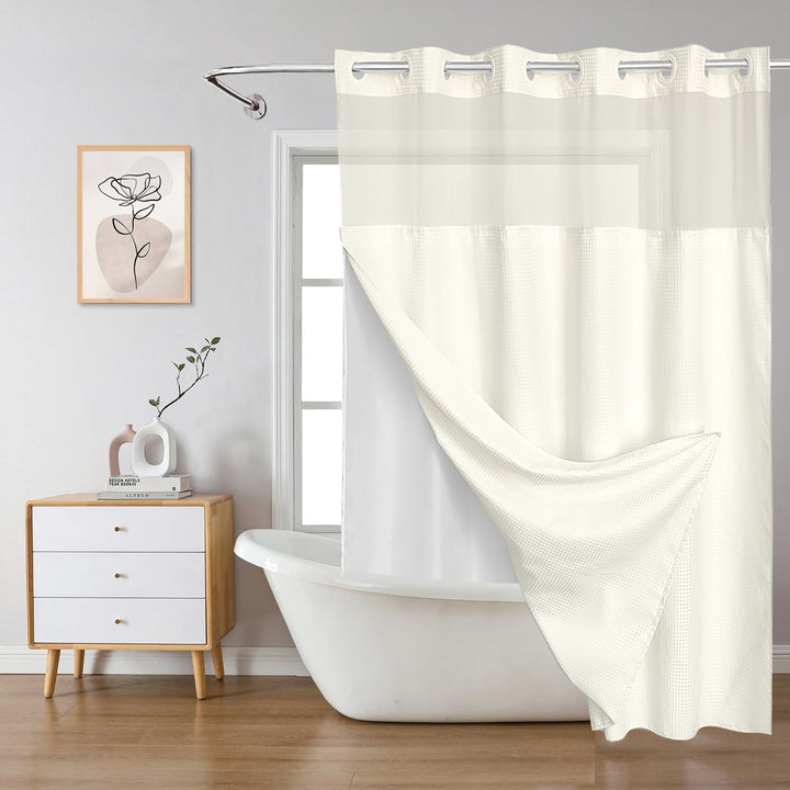 Textured Layered Shower Curtain Stornfield