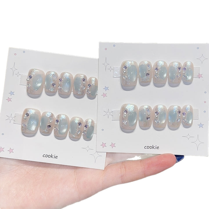 Artificial nails with pearl and glitter decoration Stornfield