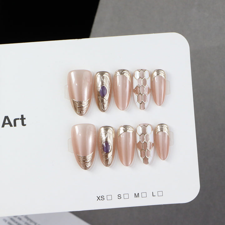 Luxurious Decorative Press-On Nail Set Stornfield