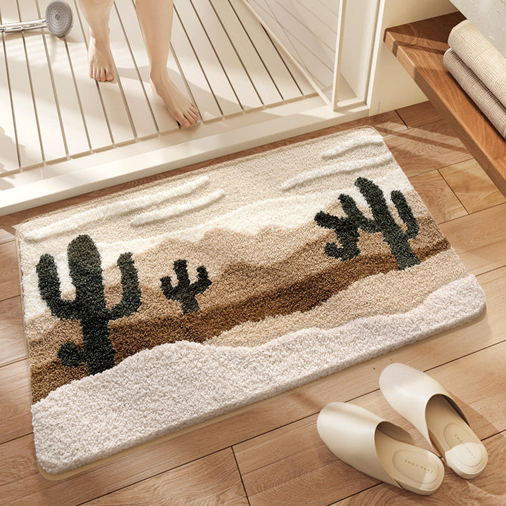 Soft Textured Abstract Pattern Bath Mat