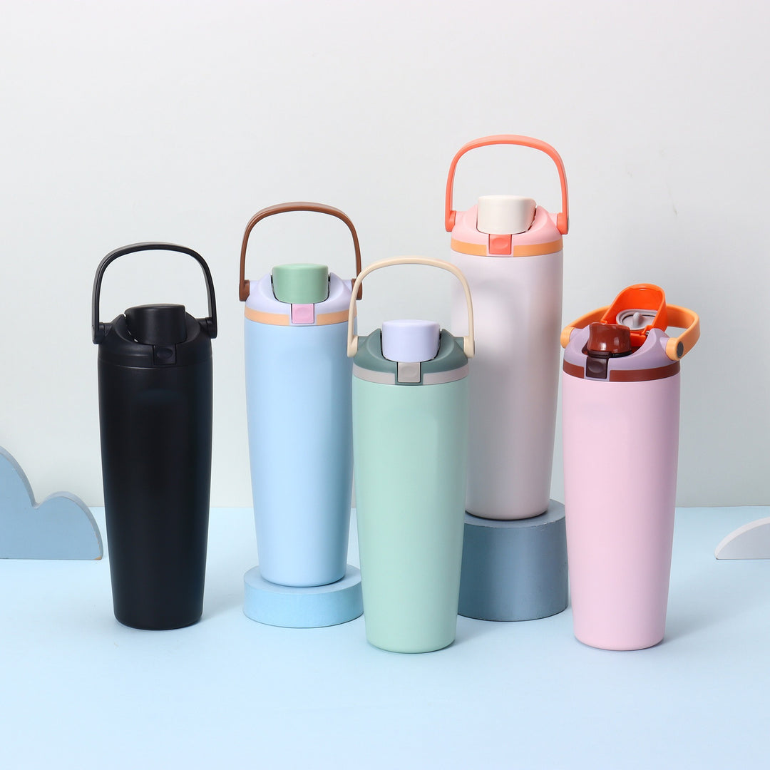 Women's insulated drinking bottle with ergonomic carry handle Stornfield