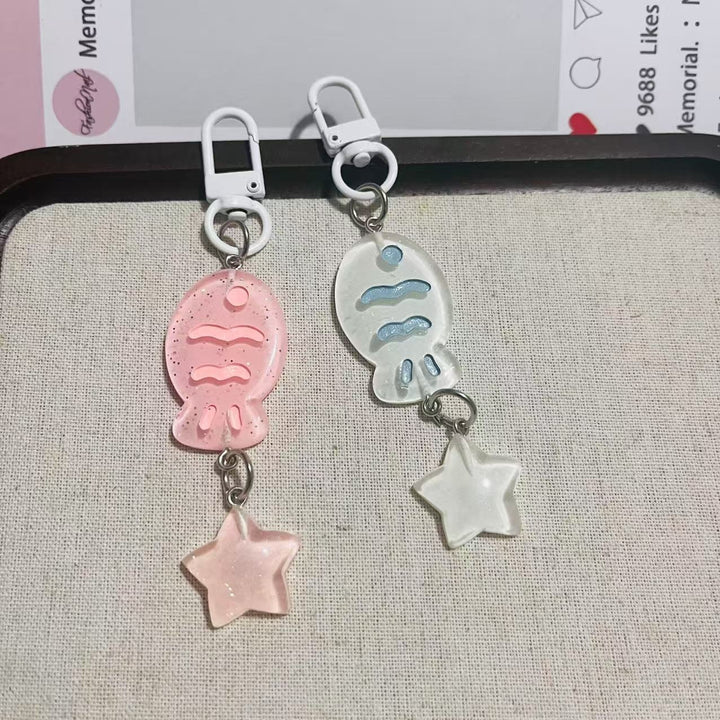 Playful keychain with fish and star motif Stornfield