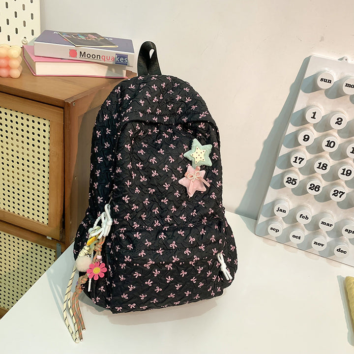 Quilted Floral Patterned Backpack Stornfield