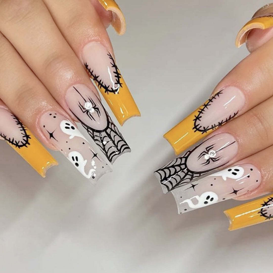 Halloween-Themed 3D Acrylic Nail Art Extensions Stornfield