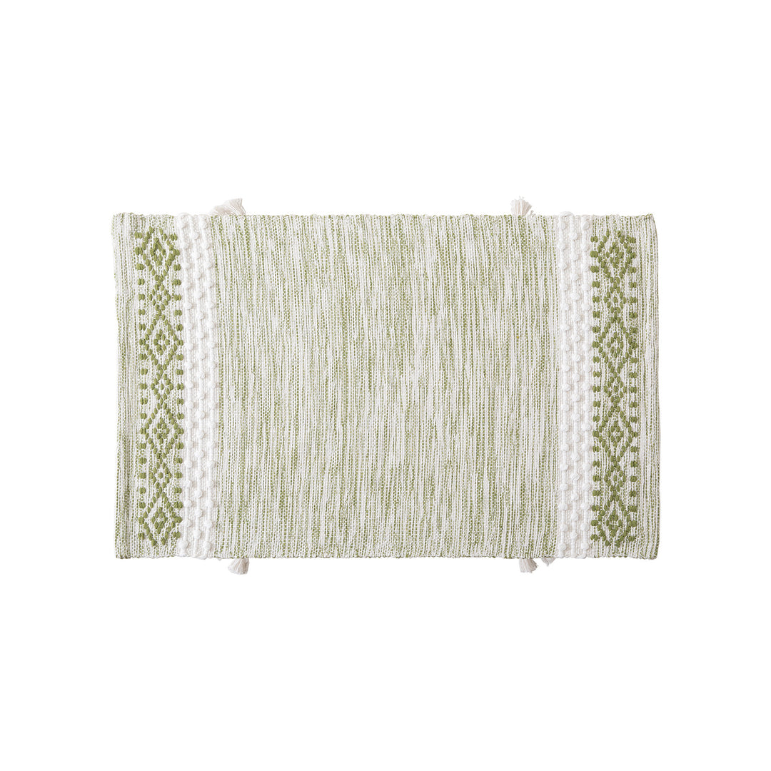 Woven runner with striped pattern, tassels and flat cotton structure Stornfield