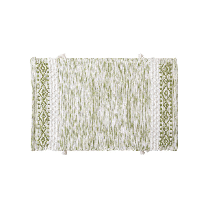 Woven runner with striped pattern, tassels and flat cotton structure Stornfield