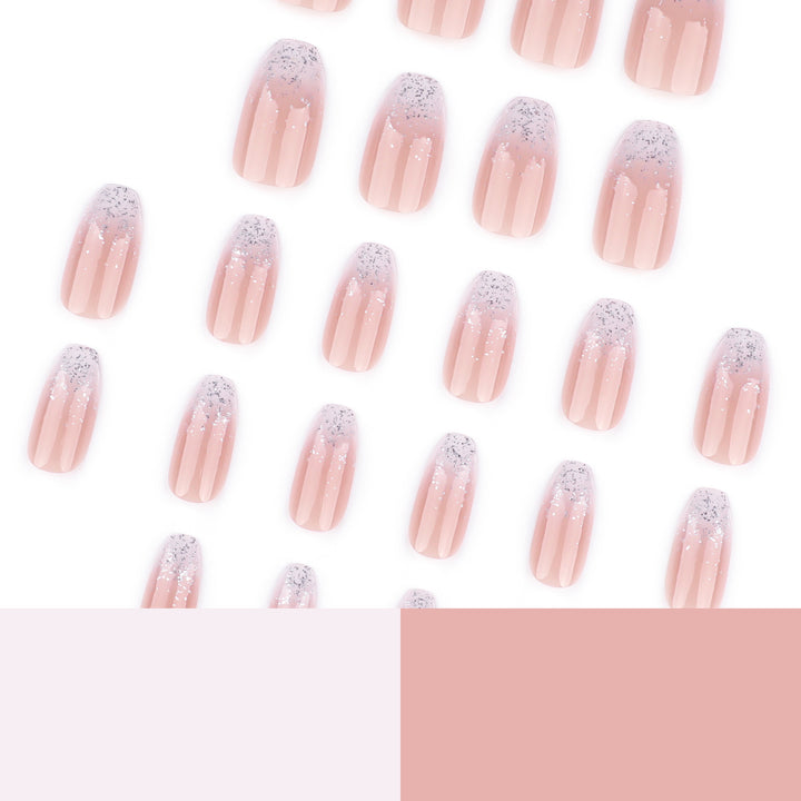 Artistic Nail Extensions with Glitter and Ombre Effect Stornfield