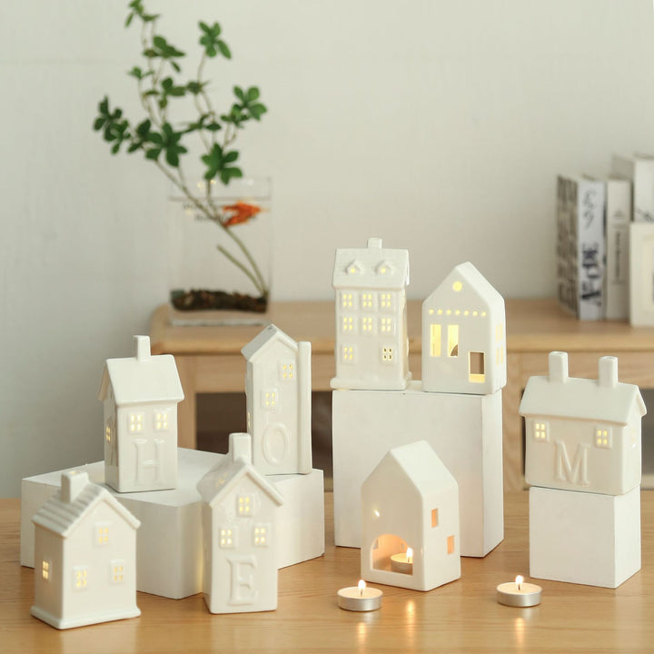 Decorative Ceramic House Candle Holder Stornfeild