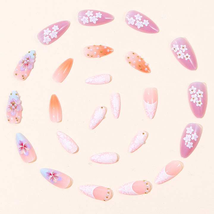 Floral Embellished Nail Art Extensions Stornfield