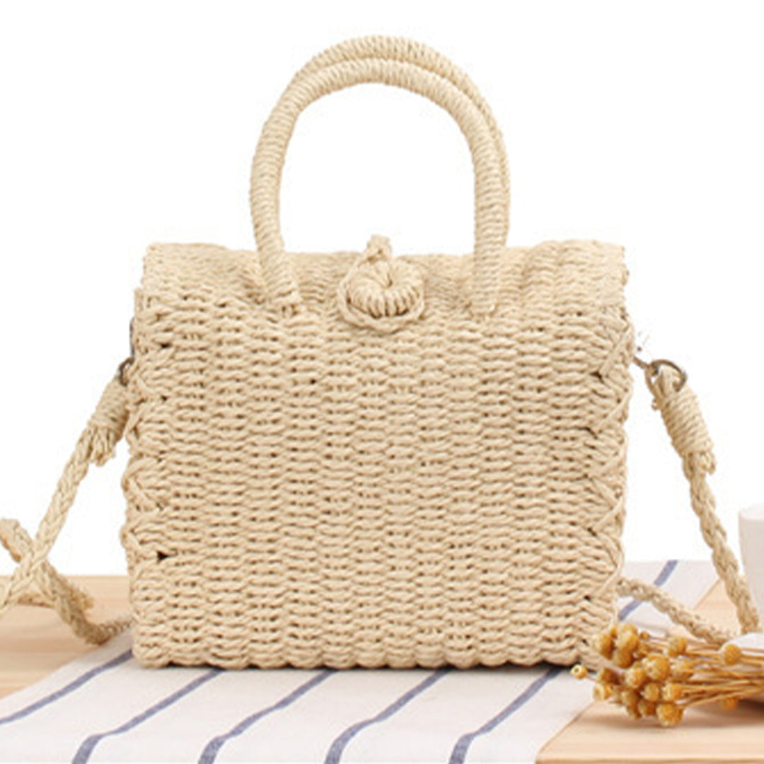 Braided shoulder bag with innovative closure Stornfield