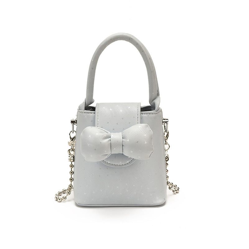 Bow-Embellished Mini Handbag