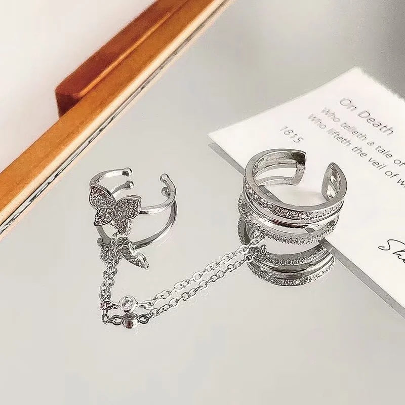 Playful ring set with butterfly elements Stornfield