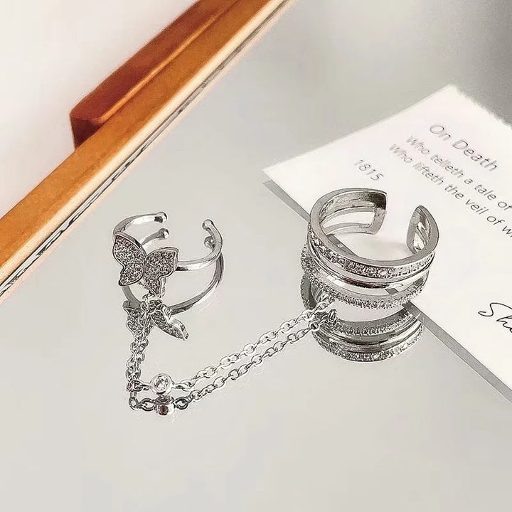 Playful ring set with butterfly elements Stornfield