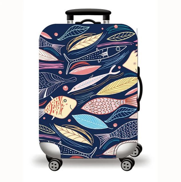 Unisex stretchable suitcase cover with cute alpaca design, elastic protective cover for hard-shell and fabric suitcases Stornfield