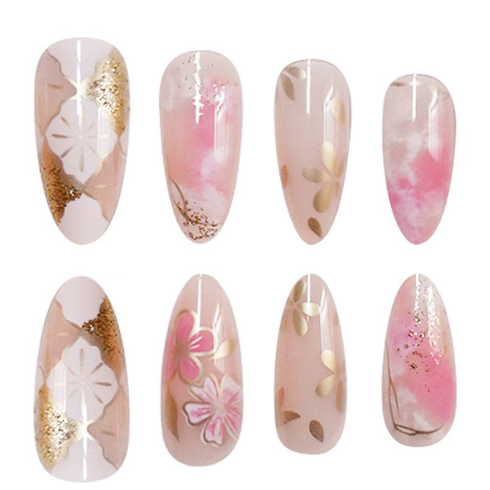 Floral Embellished Press-On Nail Art Stornfield