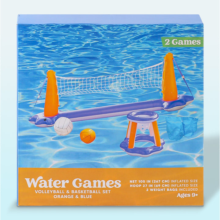 Unisex Inflatable Water Play Set with Volleyball and Basketball Net Stornfield