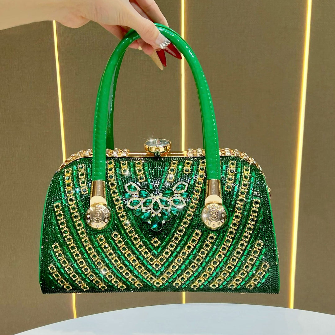 Decorative Rhinestone-Encrusted Evening Handbag