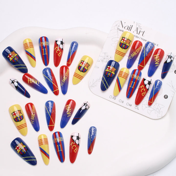 Sports-Themed Stiletto Press-On Nails Stornfield