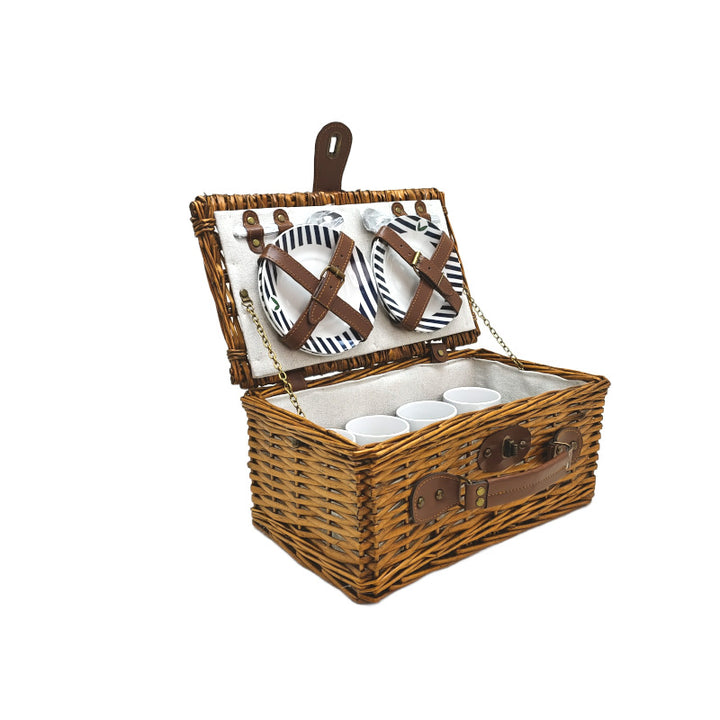 Women's picnic basket with integrated dish set and stylish details Stornfield