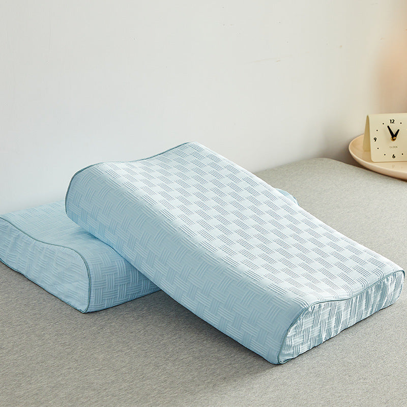 Orthopedic neck support pillow with ergonomic shape and ventilated cover Stornfield