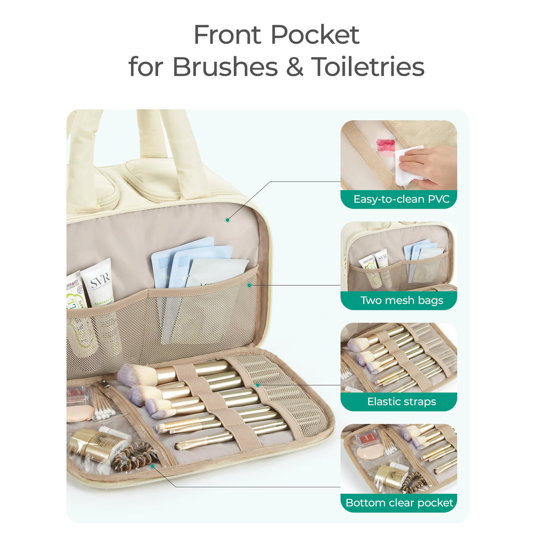 Cosmetic bag with organized compartments Stornfield