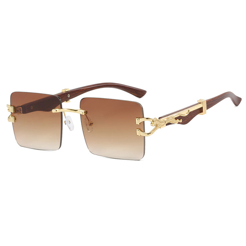Ladies elegant square sunglasses with high-quality wooden frame Stornfield