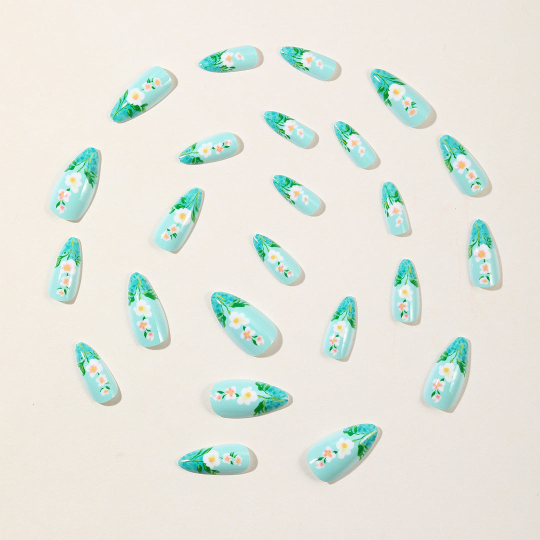 Floral Art Acrylic Nail Extensions Stornfield 1789713288