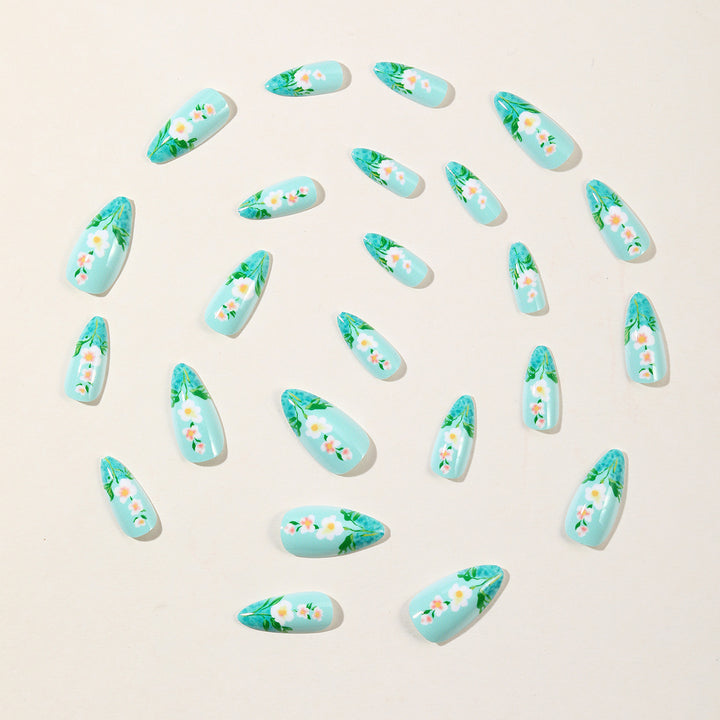 Floral Art Acrylic Nail Extensions Stornfield 1789713288