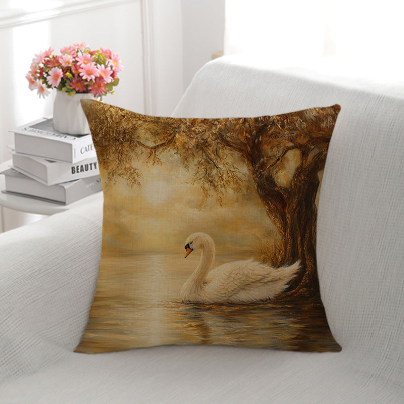 Artistic Animal Illustration Pillow
