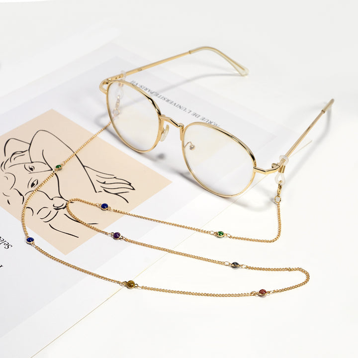 Crystal-Embellished Eyewear Chain Stornfield