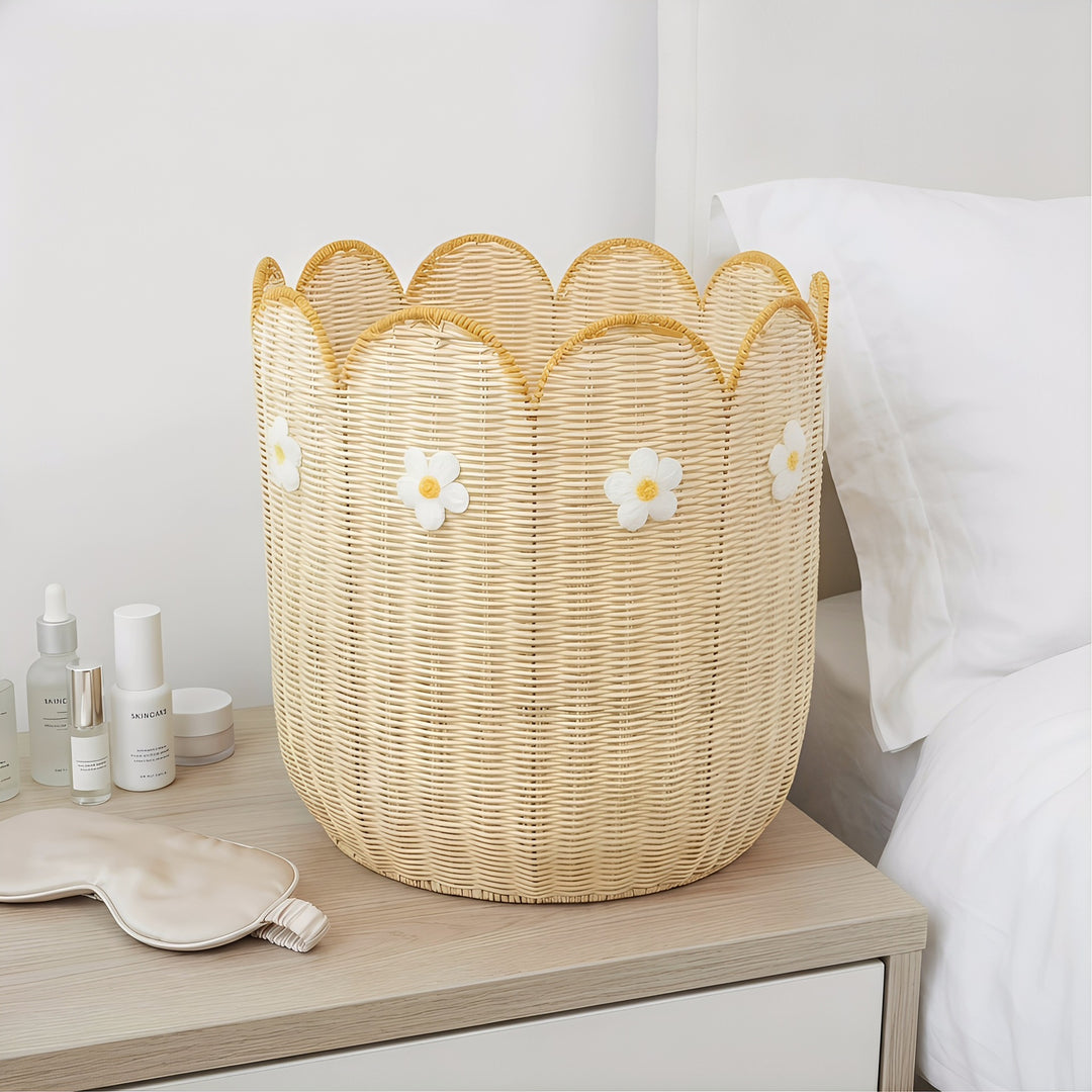 Decorative Scalloped Edge Woven Basket Stornfield