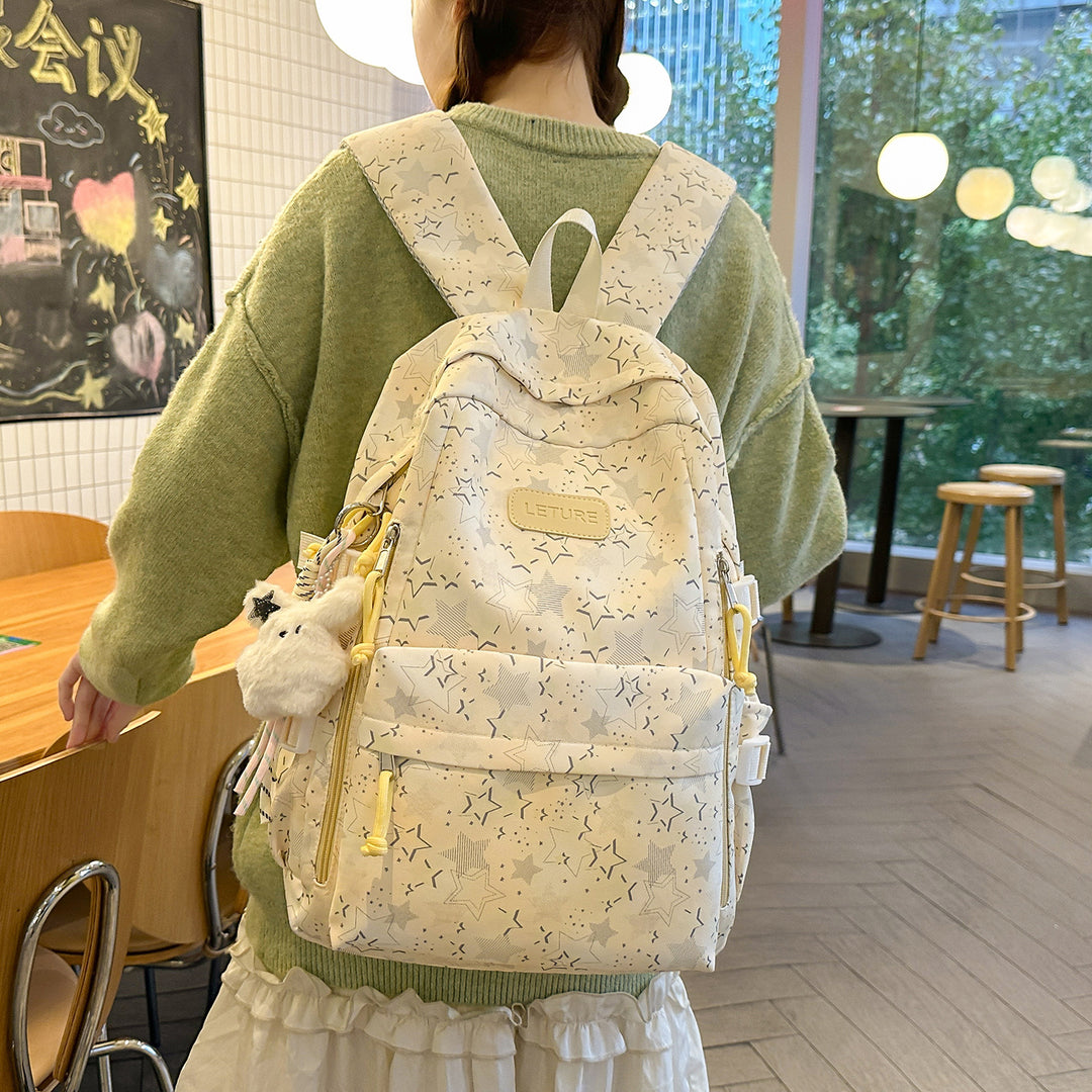 Star-Patterned Lightweight Backpack Stornfield