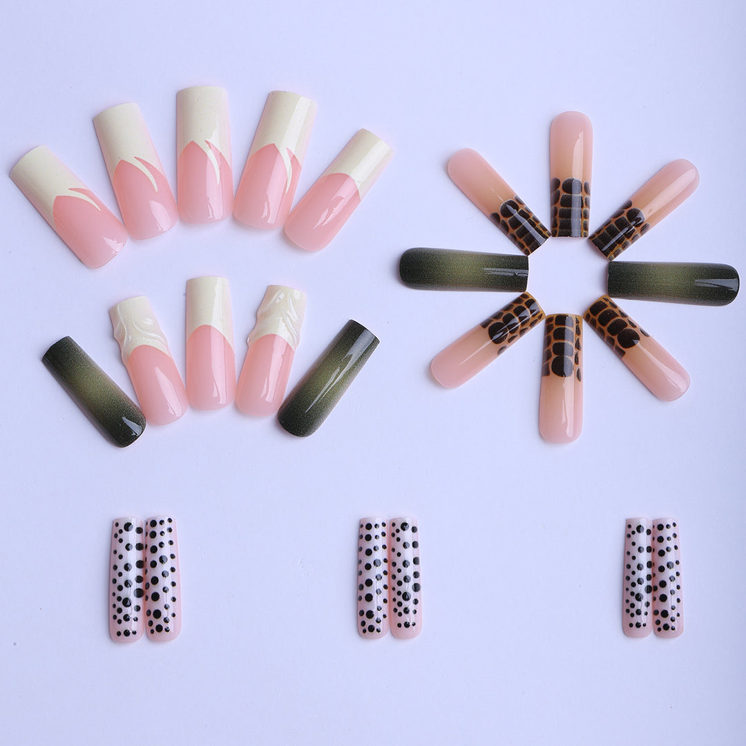 Artificial Nails in Creative Marble and Animal Design Stornfield