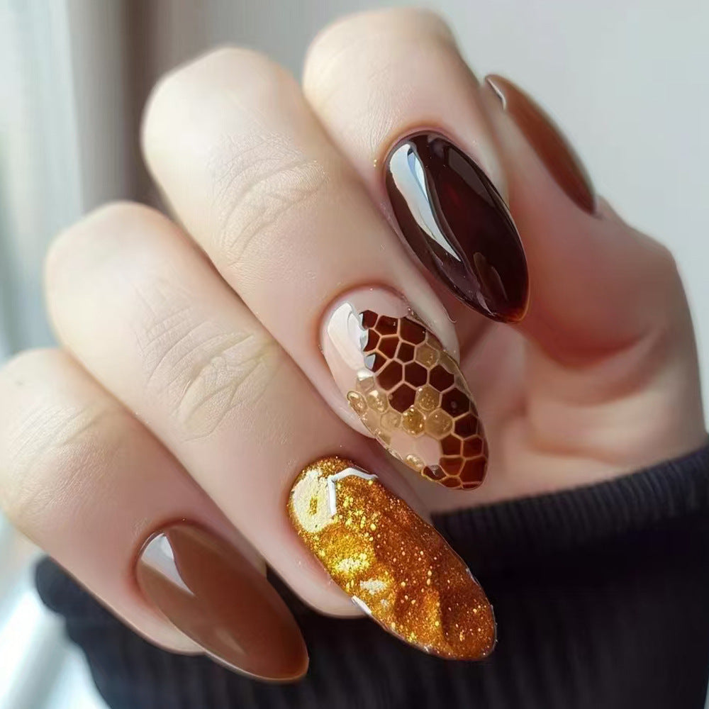 Artistic Textured Press-On Nails Stornfield