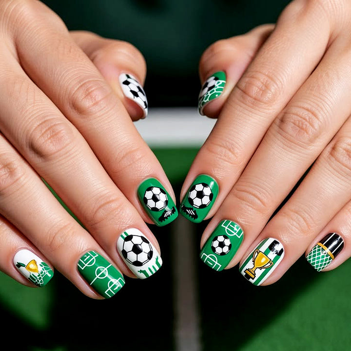 Soccer-Themed Nail Art Stornfield