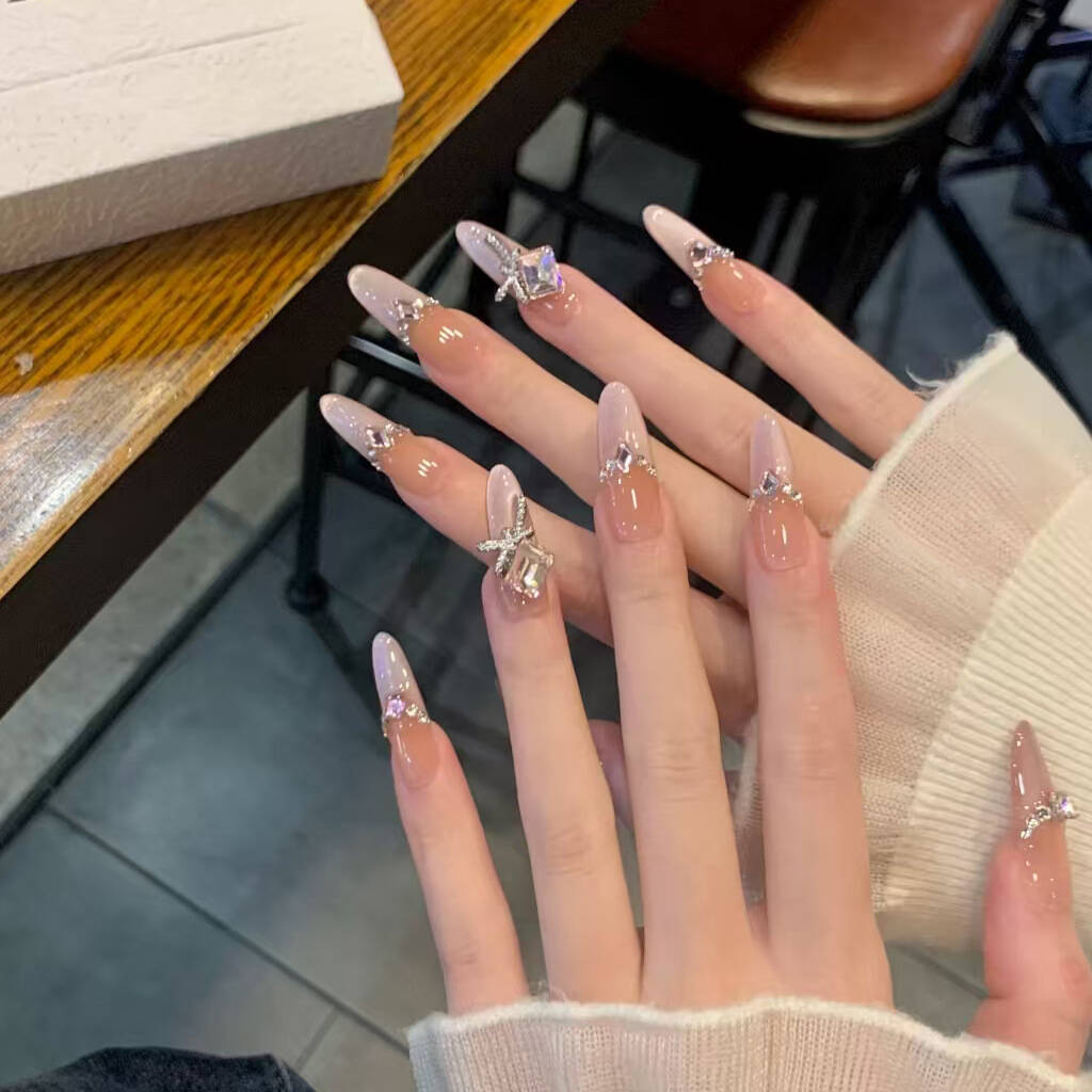 Artistic Nail Design with Decorative Elements Stornfield